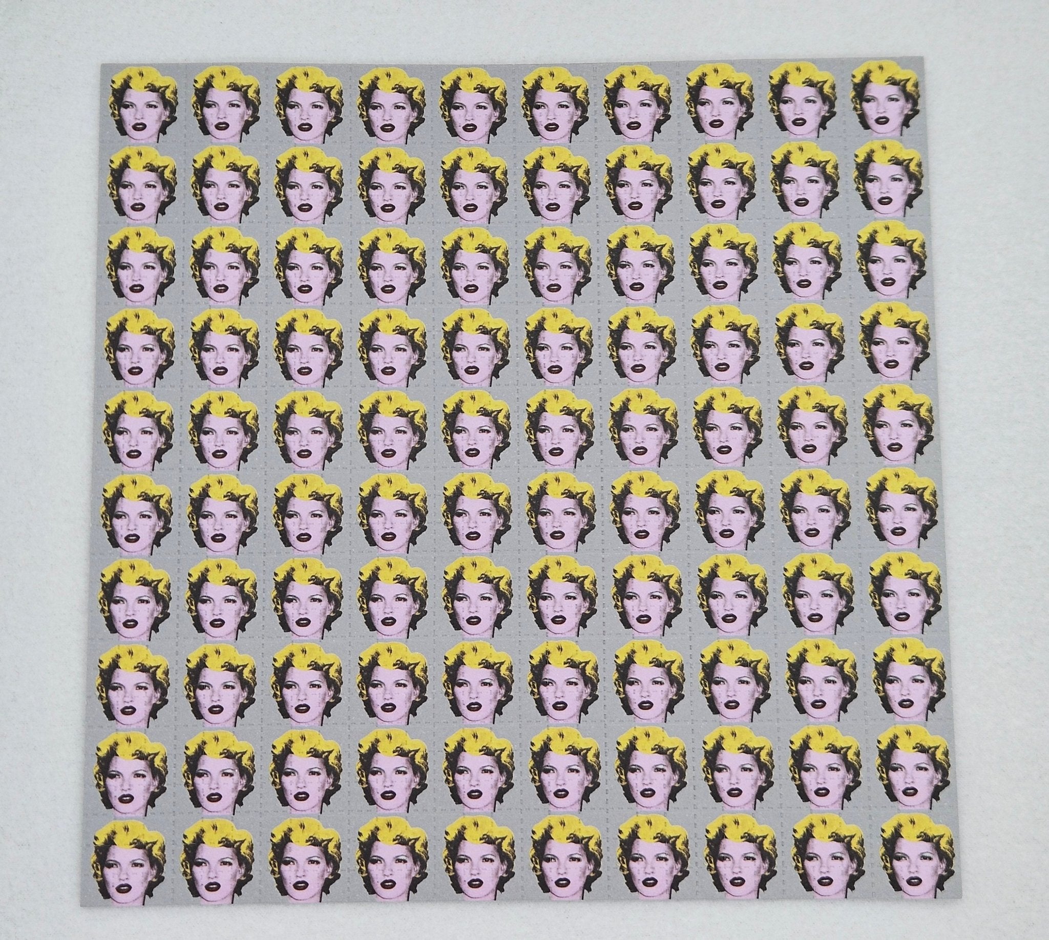 Kate Moss (grey) Blotter Art - Blotter Store