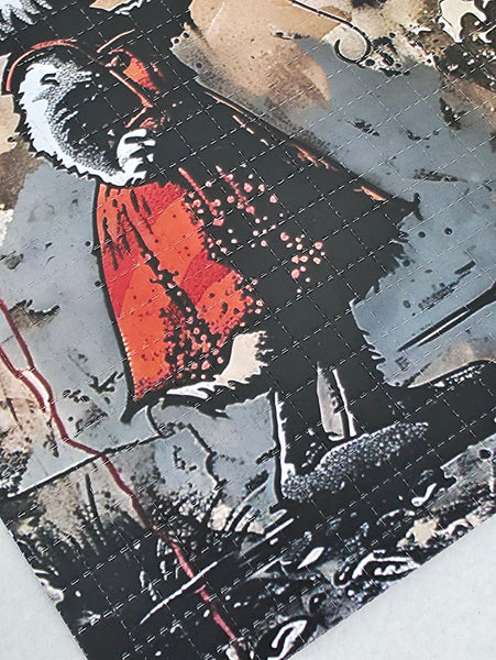 Rabbit Balloon Girl Blotter Art