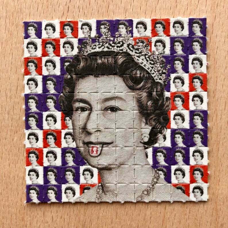 Queen Elizabeth Blotter Art - Blotter Store