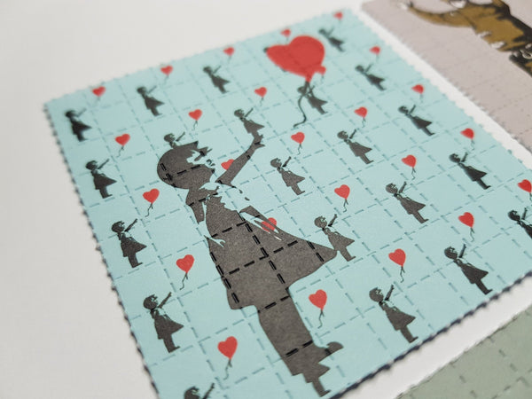 Banksy's Balloon Girl Blotter Art - 100 Tab Mini Sheet - Blotter Store