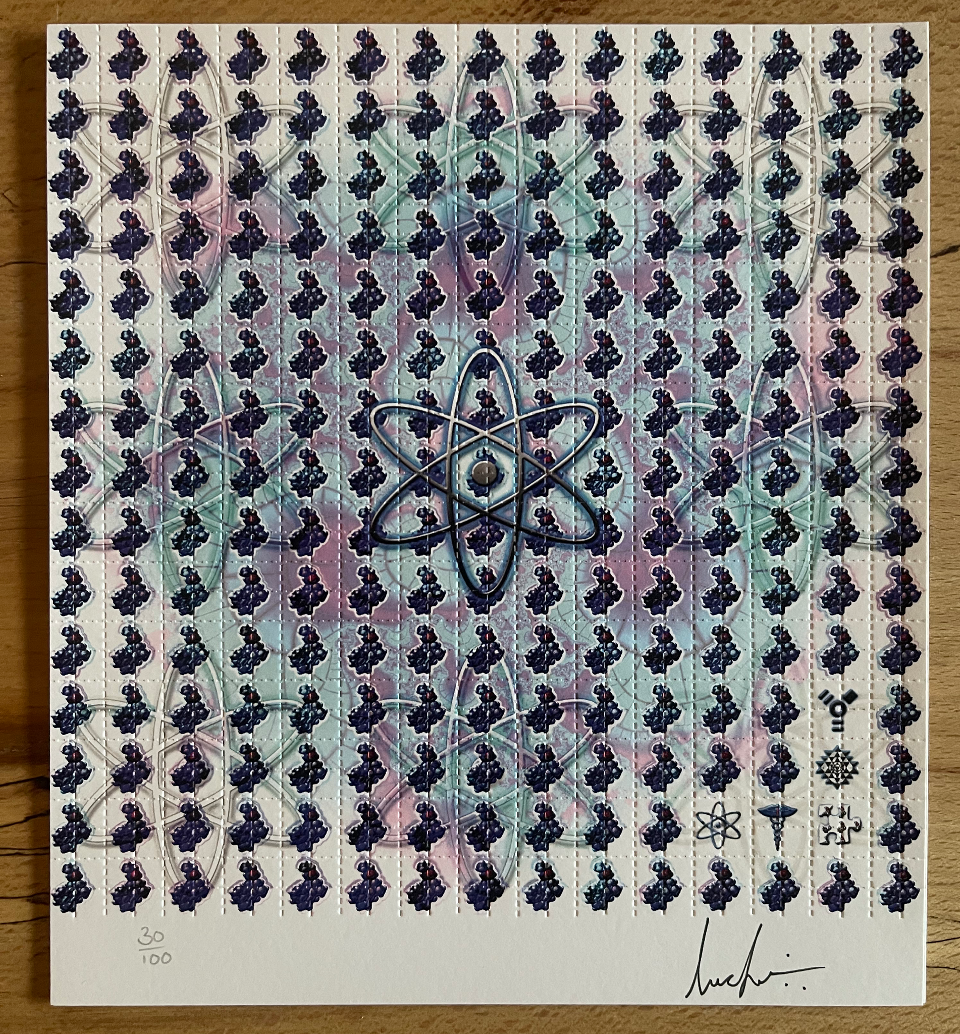 Atomic B’s by Lucifer Signed & Numbered #/100 Blotter Art