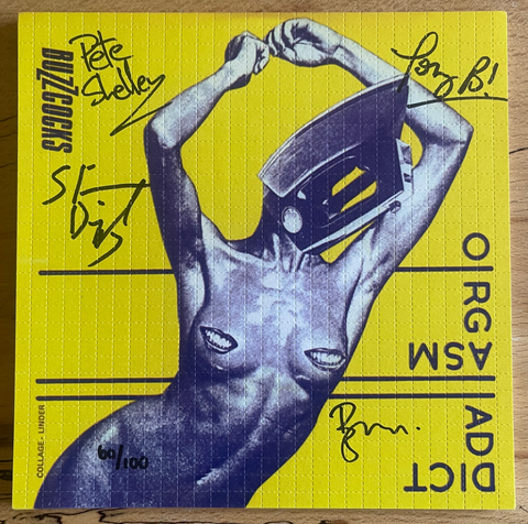 Buzzcocks Orgasm Addict Blotter Art Signed by The Band