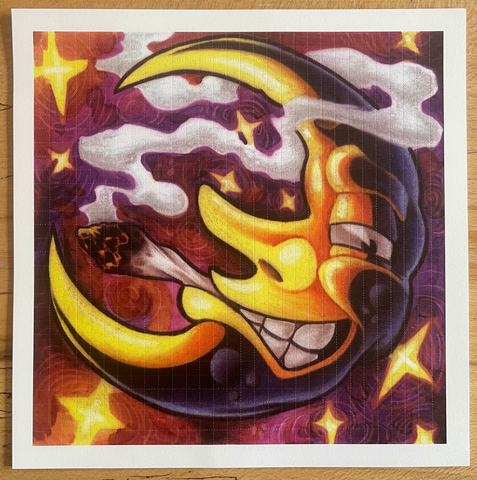 Banana Moon Blotter Art by James Clement