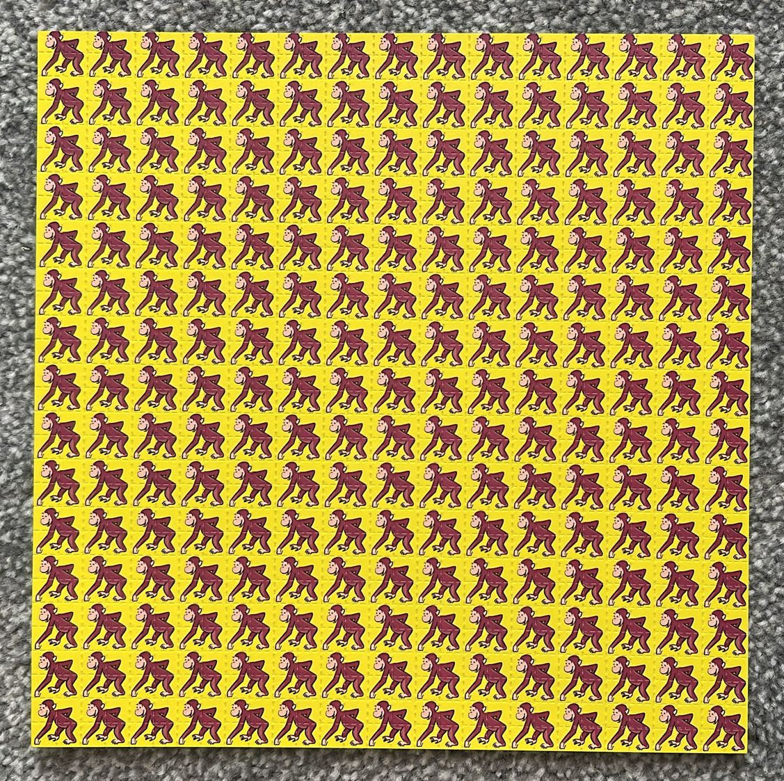 Curious George Yellow Blotter Art