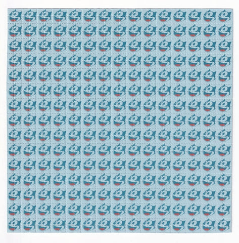 Felix the Cat Blue by John Blackburn Blotter Art