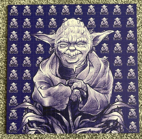 Yoda Blue Blotter Art - Original 2007