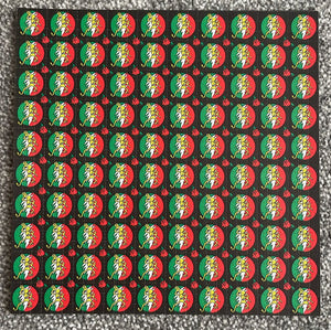 Grateful Dead Skeleton Black Blotter Art - Early 2000's