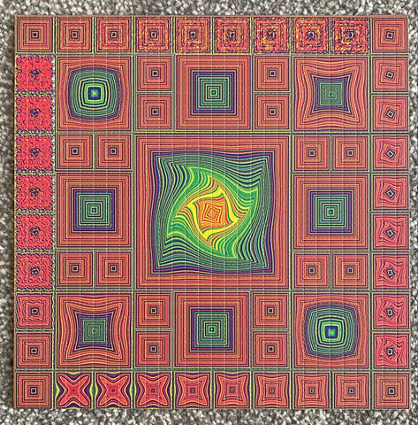 Cubism Blotter Art by Sun Pedro