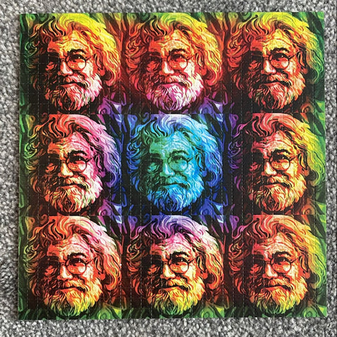 Jerry Garcia 9 Panel Blotter Art by Wes Black - Original 2001