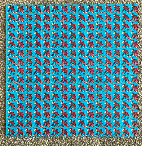 Curious George Blue Blotter Art