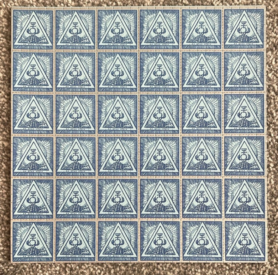 N.E. Plus Ultra Blue Blotter Art