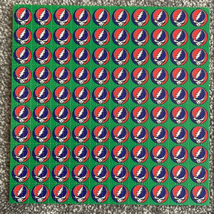 Grateful Dead Skull Green Blotter Art - Original 2006