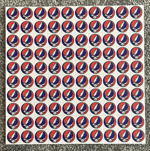 Grateful Dead Skull White Blotter Art - Original 2006