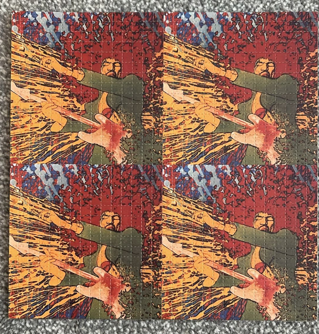 Jimi Hendrix Double Sided Blotter Art - Mid 2000's