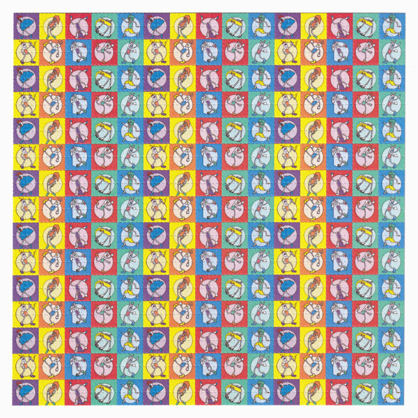 Dancing Test Tubes Blotter Art