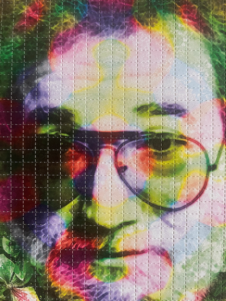 Jerry Garcia 10 Years of Tears Blotter Art by Wes Black (dark)