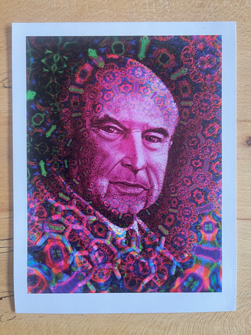 Albert Hofmann 100th Birthday Celebration Blotter Art (pink)