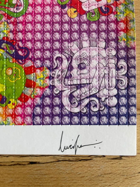 Aztecs Smoking Skulls Signed & Numbered #/100 Blotter Art