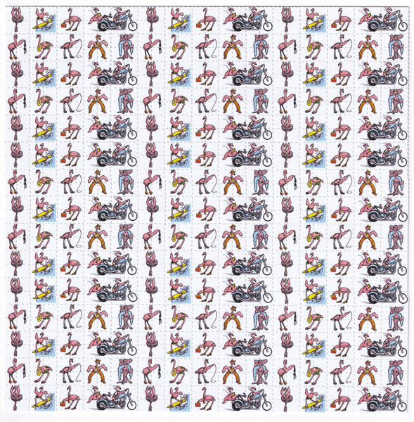 Flamingos Blotter Art