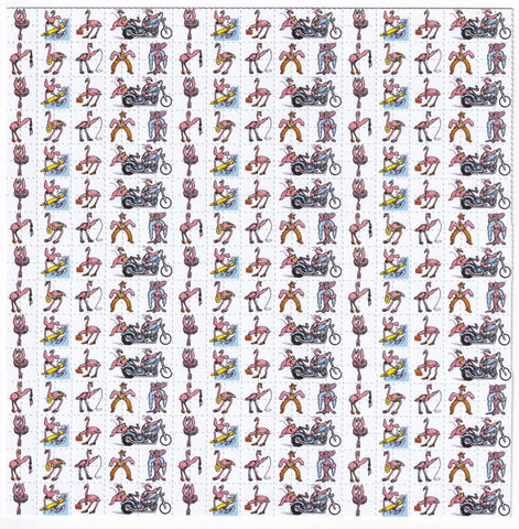Flamingos Blotter Art
