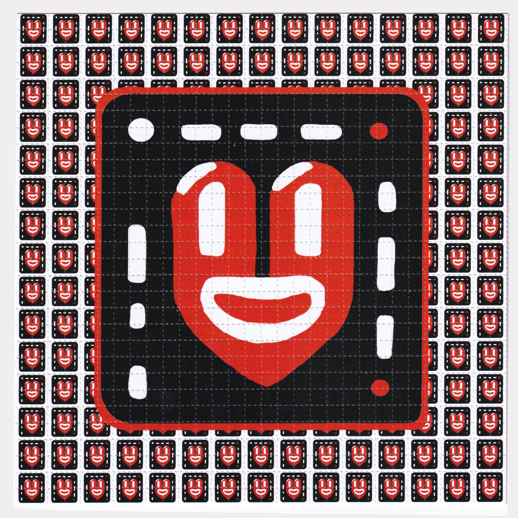 Smiley Hearty Blotter Art