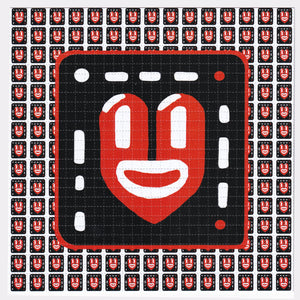 Smiley Hearty Blotter Art
