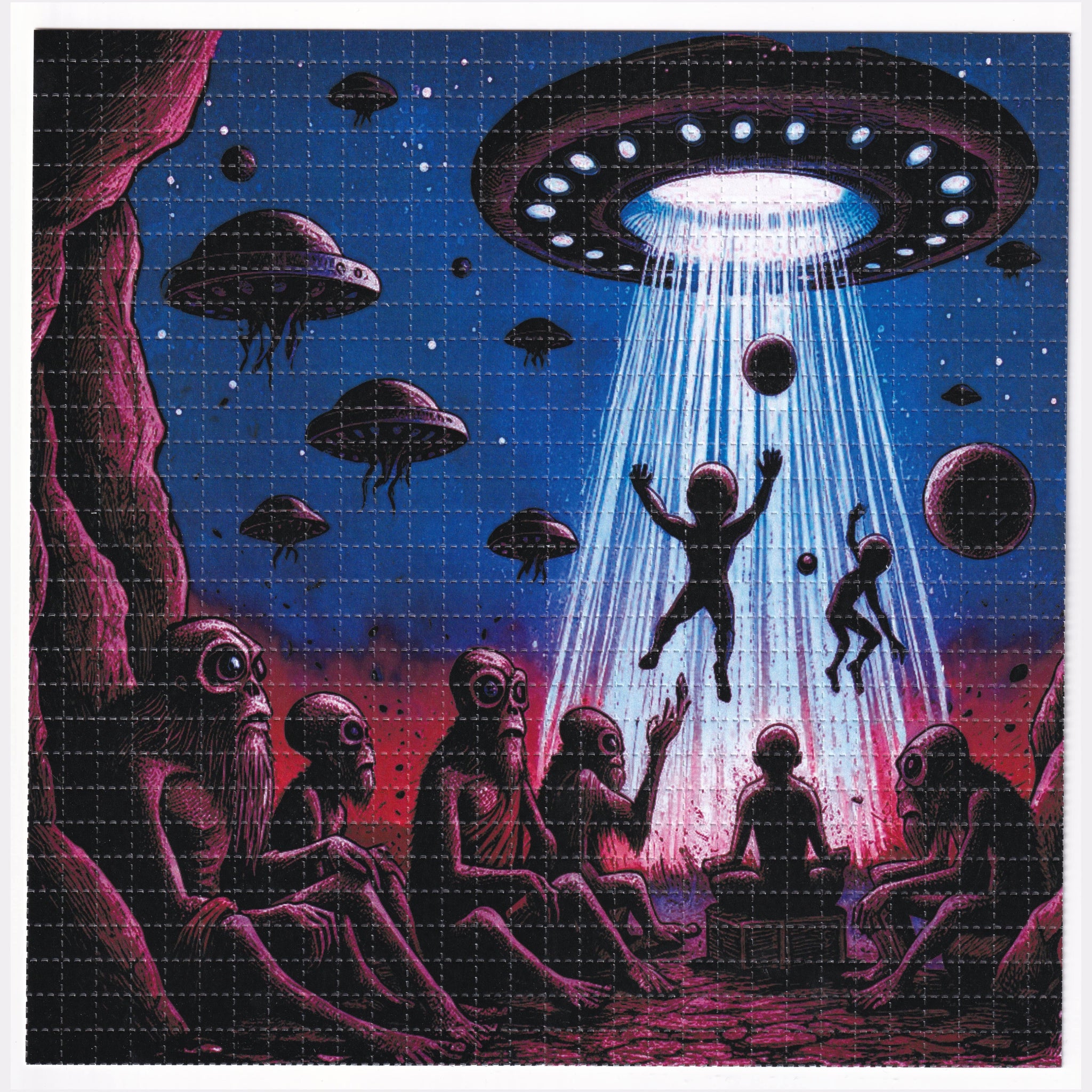Alien Abduction Blotter Art