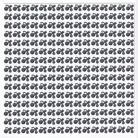 Spiral Bike Blotter Art