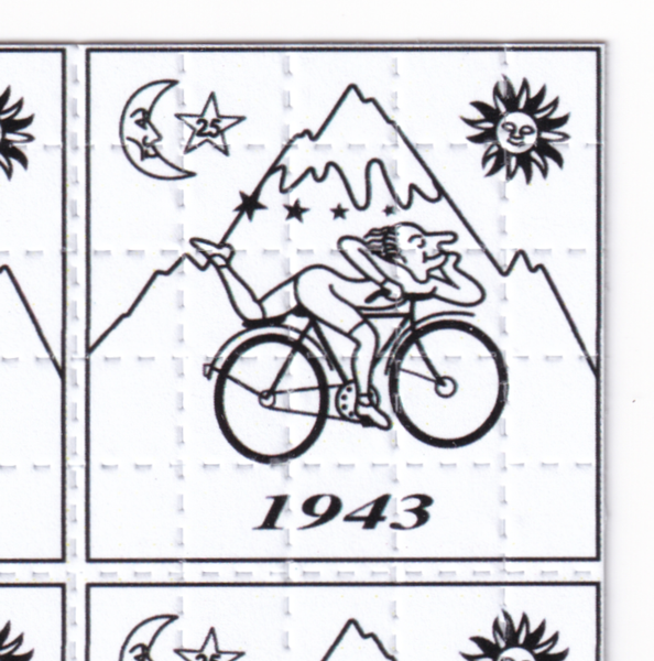 Bike Day White Blotter Art