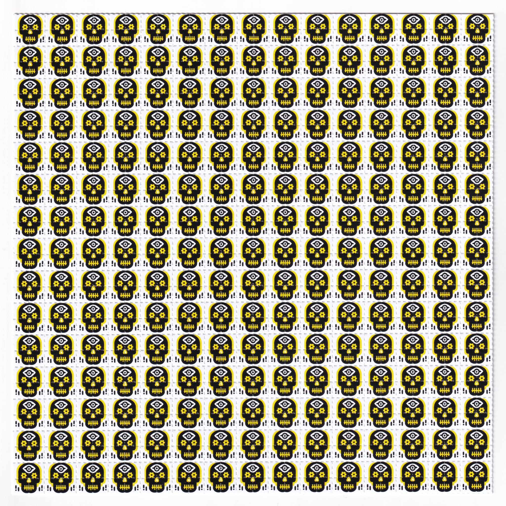 Yellow Skull Blotter Art