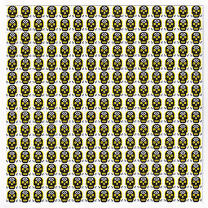 Yellow Skull Blotter Art