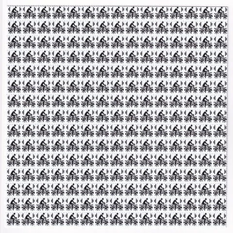 Bike Rider Blotter Art