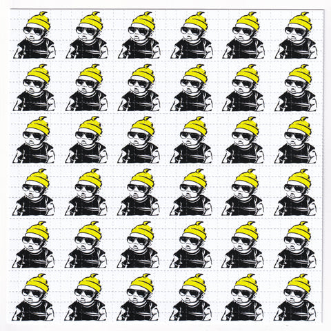 Hangover Baby Yellow Blotter Art Print