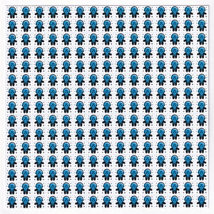 Baby Drip Blue Blotter Art