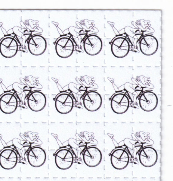 Bike Ride Symbol Blotter Art