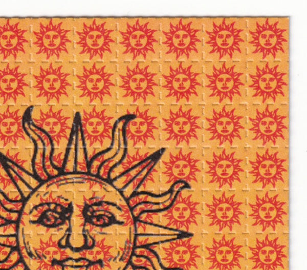 Orange Sunshine Face Blotter Art