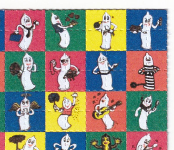 Dancing Condoms Blotter Art