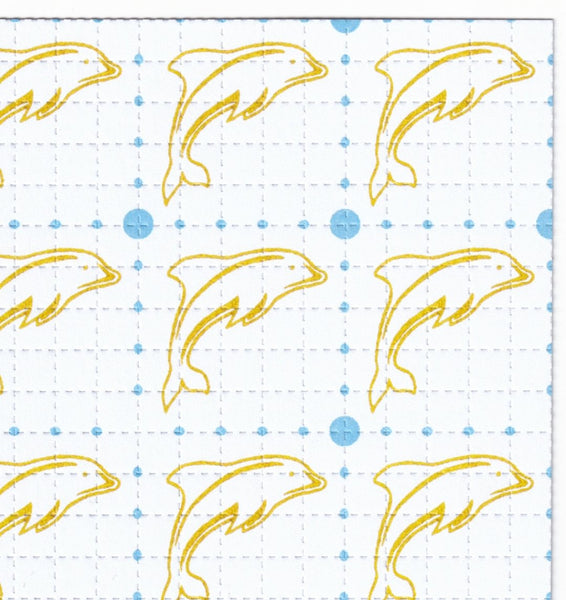 Gold Dolphins Blotter Art