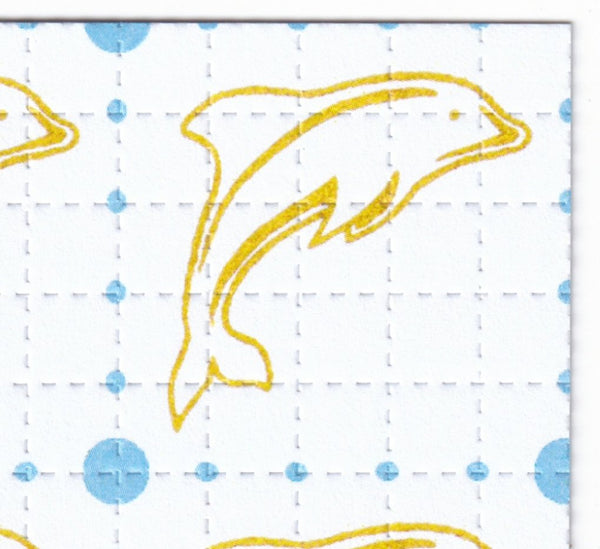 Gold Dolphins Blotter Art