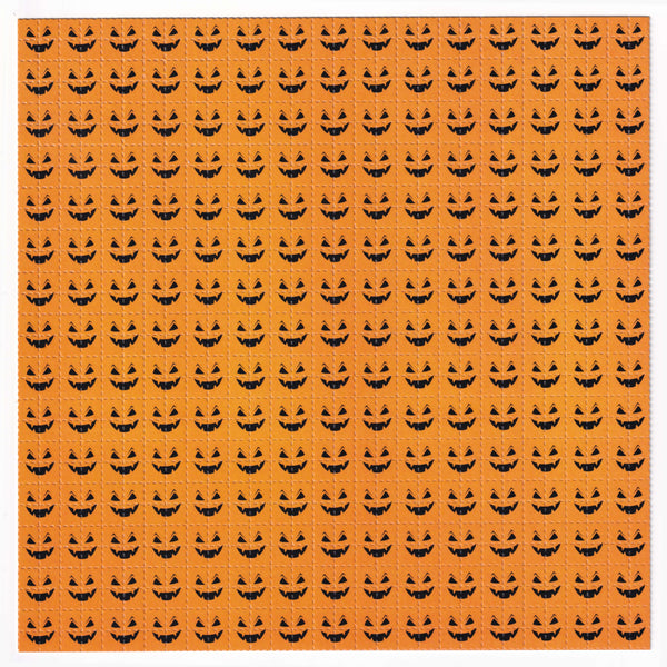 Pumpkin Face Blotter Art