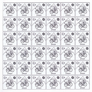 Bike Day White Blotter Art