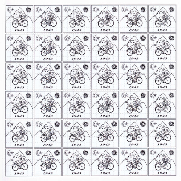 Bike Day White Blotter Art
