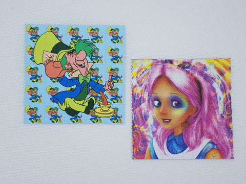 Alice in Wonderland Mini Blotter Art Set of 2 - Blotter Store