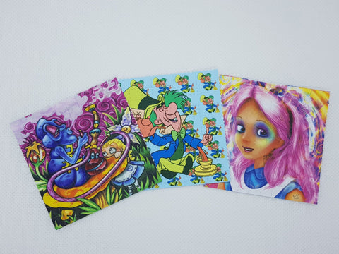 Alice in Wonderland Mini Blotter Art Set of 3 - Blotter Store
