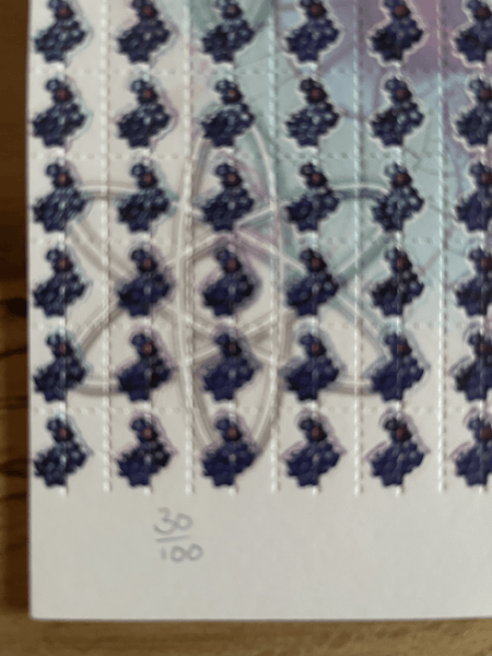 Atomic B’s by Lucifer Signed & Numbered #/100 Blotter Art - Blotter Store