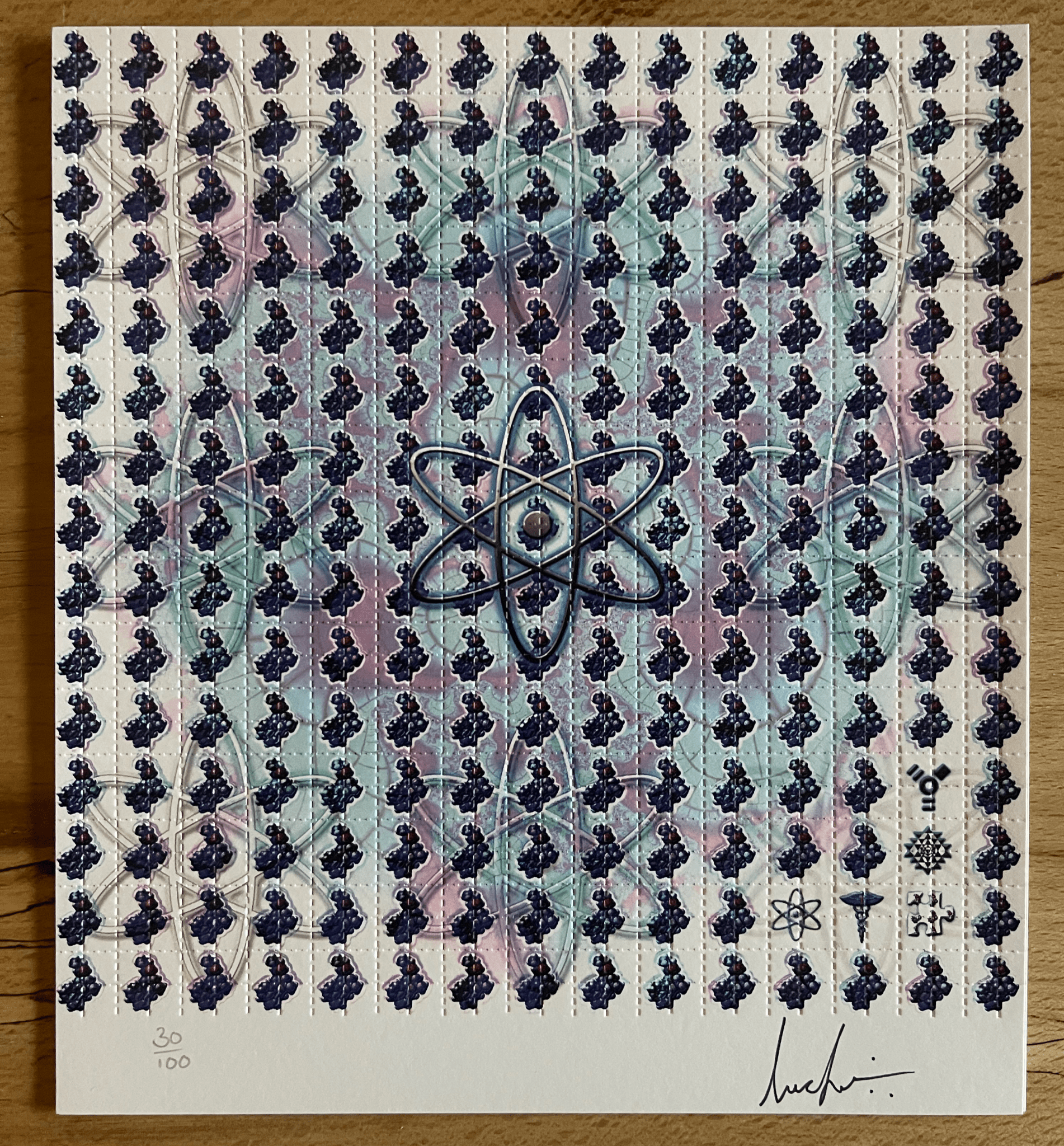 Atomic B’s by Lucifer Signed & Numbered #/100 Blotter Art - Blotter Store