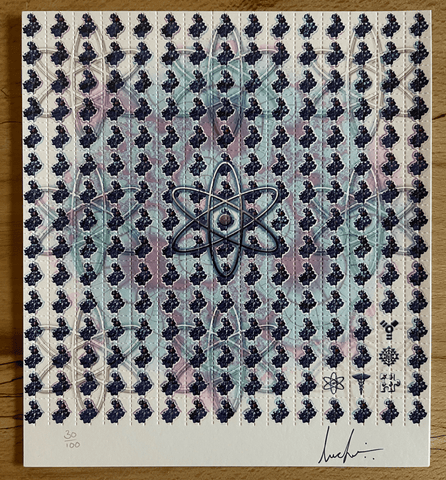 Atomic B’s by Lucifer Signed & Numbered #/100 Blotter Art - Blotter Store
