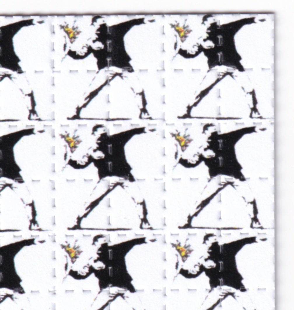 Banksy Flower Bomb Blotter Art - Blotter Store