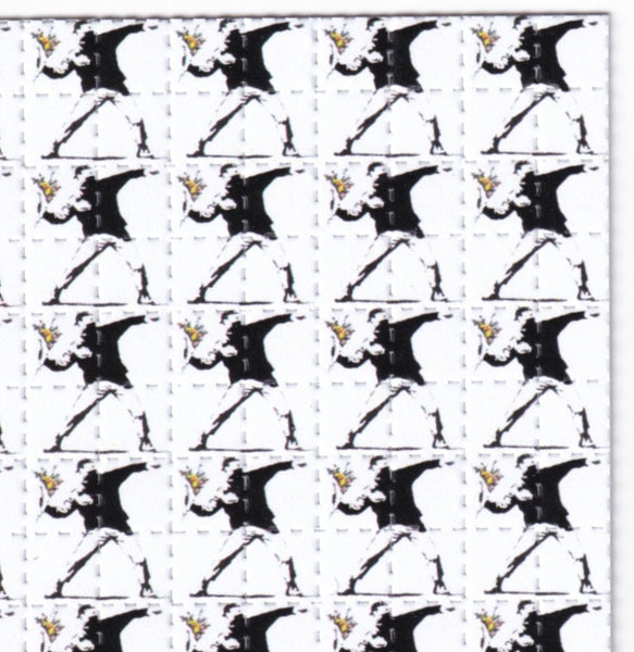 Banksy Flower Bomb Blotter Art - Blotter Store