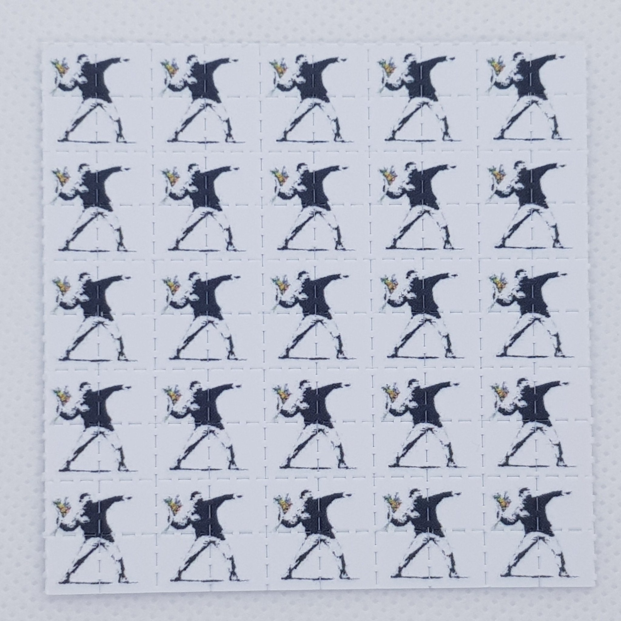 Banksy Flower Bomb Mini Blotter - Blotter Store
